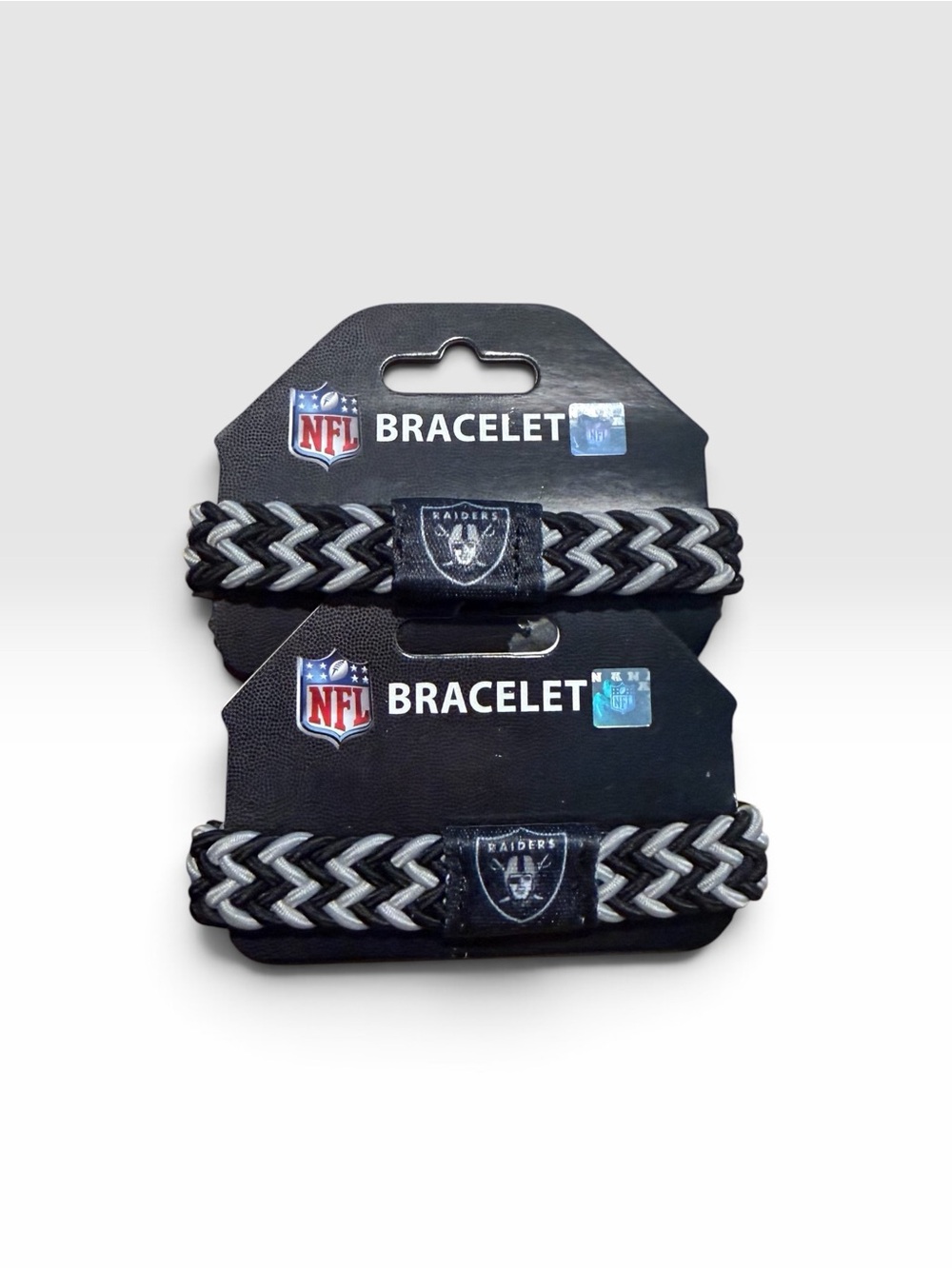 Riders by Lee Black & Silver Braided Raiders Bracelet